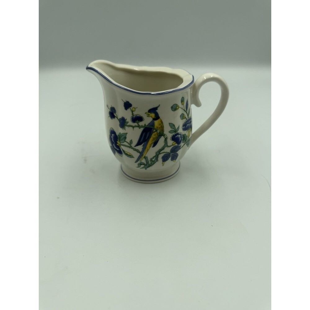 Villeroy & Boch Phoenix Blau Creamer Cream Pitcher W Germany Porcelain Blue Bird